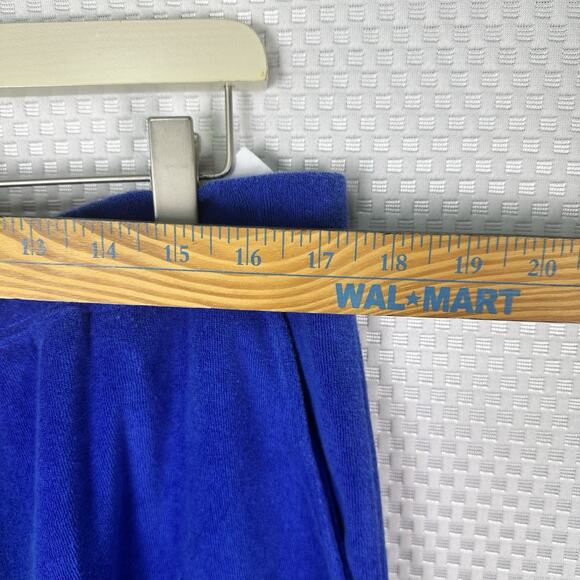 D&C Active HSN TERRY CLOTH PULL ON POCKET SHORTS XL 12” Inseam Stretchy Blue - Picture 3 of 7